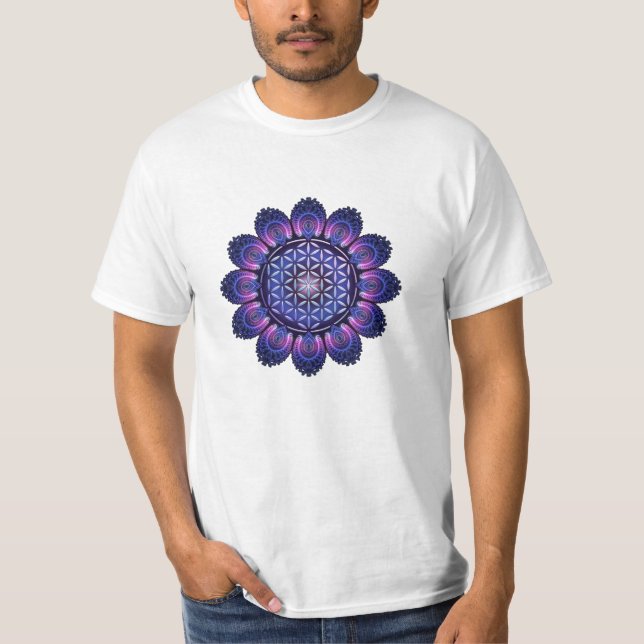 T-shirt FLEUR DE LA VIE/de DES Lebens - mandala II de (Devant)
