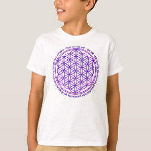 T-shirt Fleur de la vie - Moola Mantra - violet