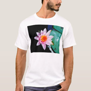 T-shirt Fleur de laine d'eau chaude rose et orange de lotu