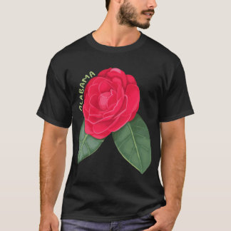 T-shirt fleur de l'état de l'Alabama camélia