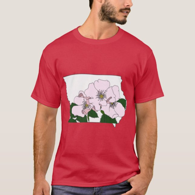 T-shirt Fleur de l'État de l'Iowa (Devant)