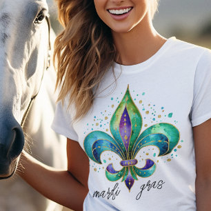 T-shirt Fleur De Lis Capricieuse Pour Mardi Gras