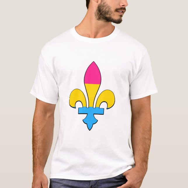 T-Shirt fleur-de-lis de fierté pansexuelle (Devant)