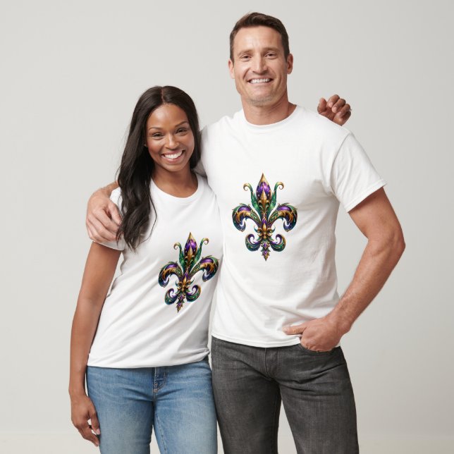 T-Shirt Fleur de Lis Mardi Gras (Unisexe)