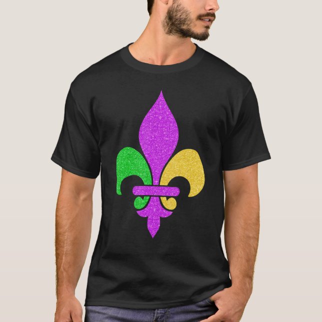 T-shirt Fleur De Lis Mardi Gras 2023 Adult Men Women Boys  (Devant)