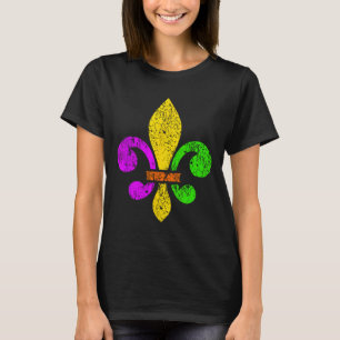 T-shirt Fleur De Lis Mardi Gras Drôle Top New Orleans Femm
