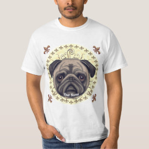 T-shirt Fleur De Lis Pug