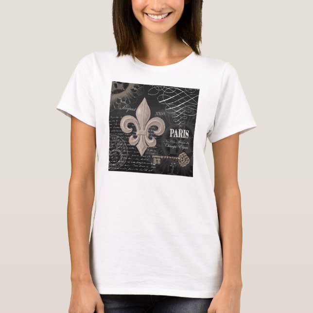 T-shirt fleur de lis vintage (Devant)