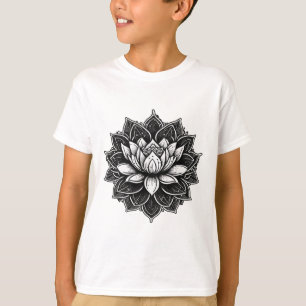 T-shirt Fleur de lotus de méditation de yoga sur Mandala L