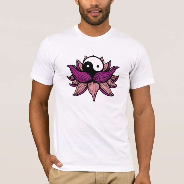 T-shirt Fleur de Lotus et Yin Yang (Devant)