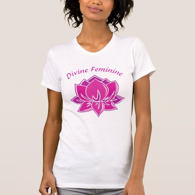 T-shirt Fleur de Lotus Féminine Divine (Devant)