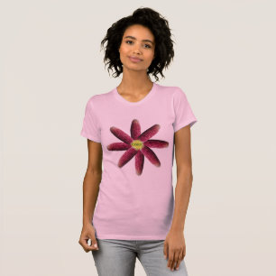 T-shirt Fleur de maïs rouge Motif femmes