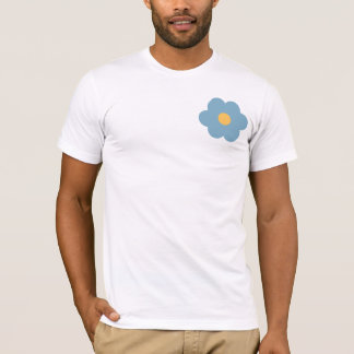 T-shirt Fleur de marguerite bleue minimale - Retro Pastel