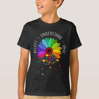 T-shirt Fleur de marguerite de sensibilisation à l'autisme