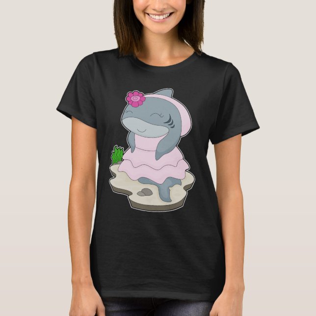 T-shirt Fleur de mariage de la mariée requin (Devant)