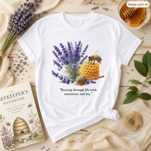 T-Shirt Fleur de Miel de Lavande / Douce Abeille (Créateur téléchargé)