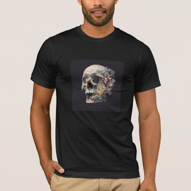 T-shirt Fleur de Mort — Art gothique raffiné (Devant)