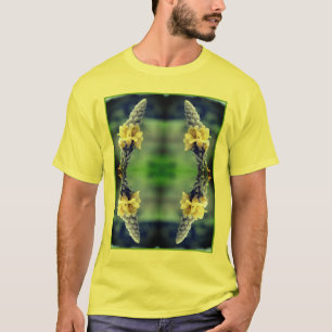 T-shirt Fleur de Mullein Jaune Sauvage Abstraite