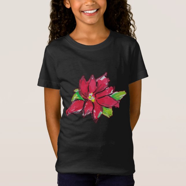 T-Shirt Fleur de Noël (Devant)