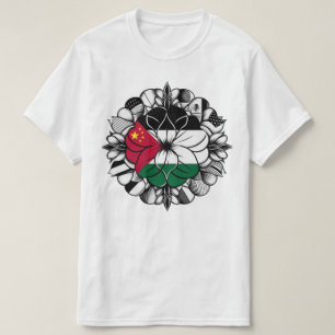 T-shirt Fleur de Palestine Drapeau, la Palestine sera libr