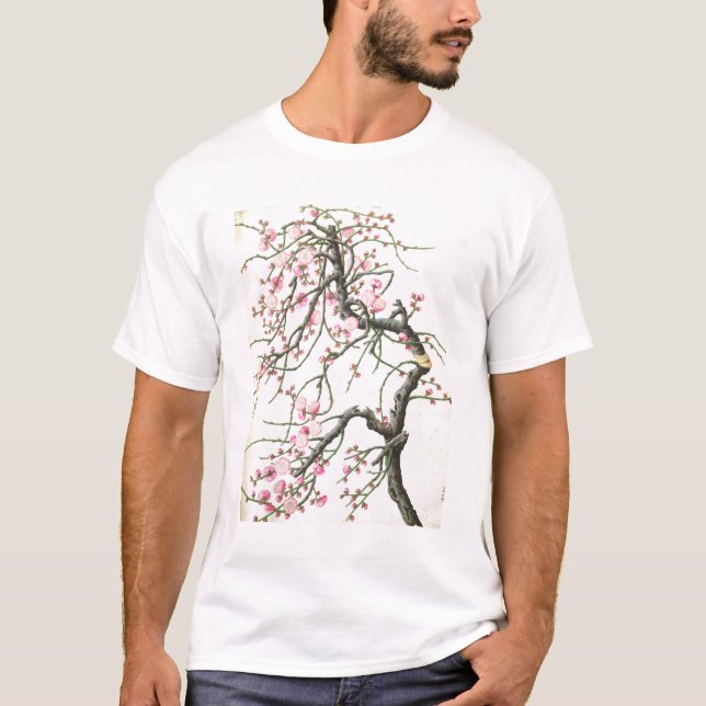 T-shirt Fleur de pêche (couleur sur le papier) (Devant)