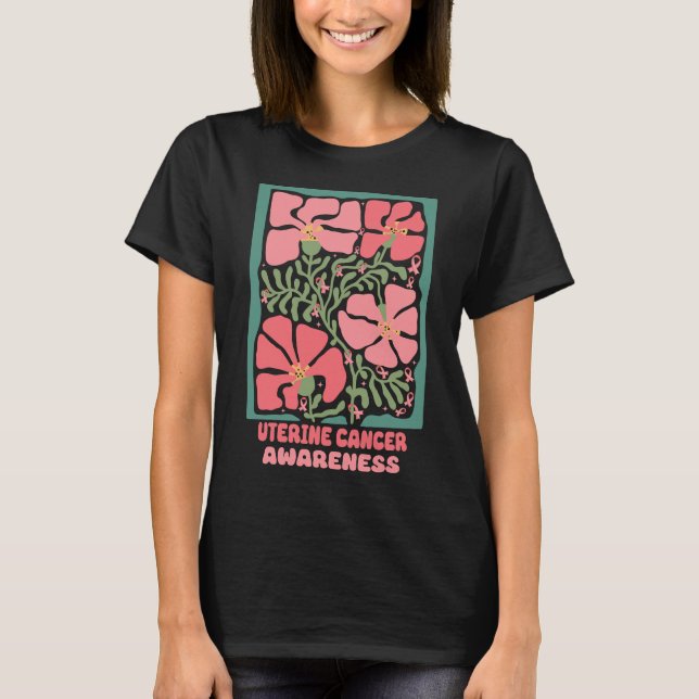 T-shirt Fleur de pêche de la Mouche de Sensibilisation au  (Devant)
