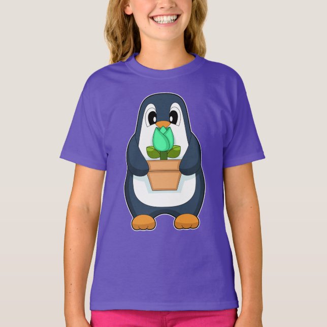 T-shirt Fleur de pingouin (Devant)