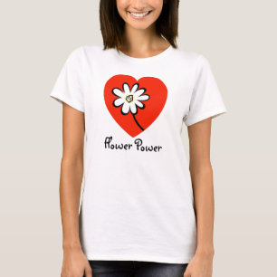 T-Shirt Fleur de Pouvoir Hippie Groovy