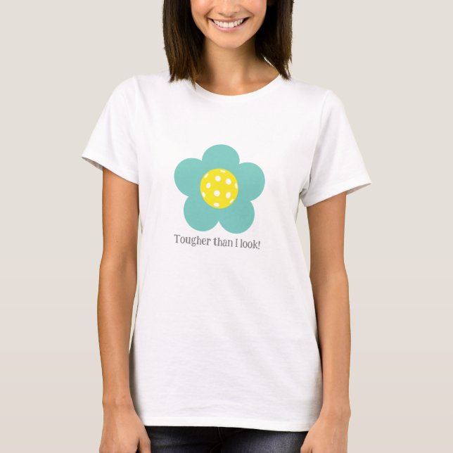 T-shirt Fleur de pouvoir pickleball (Devant)