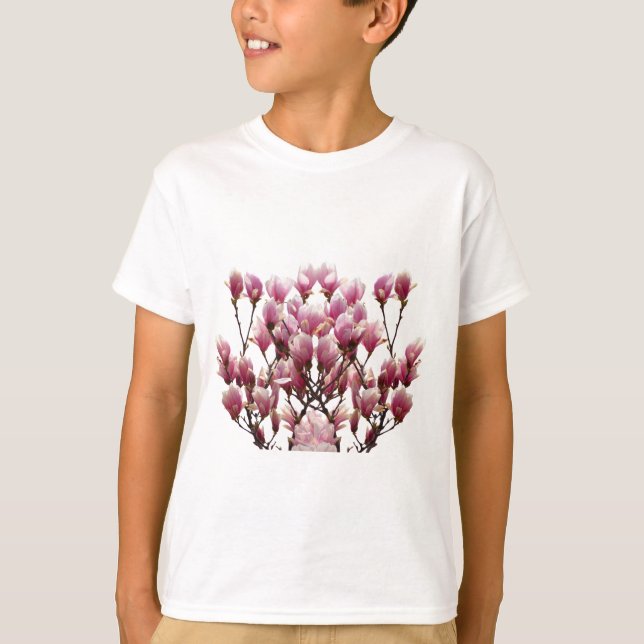 T-shirt Fleur de printemps rose florissante Magnolias (Devant)