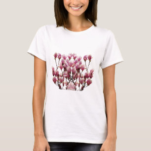 T-shirt Fleur de printemps rose florissante Magnolias