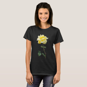 T-shirt Fleur de rose jaune