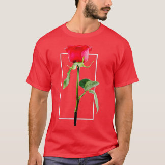T-shirt Fleur de rose rouge (2)