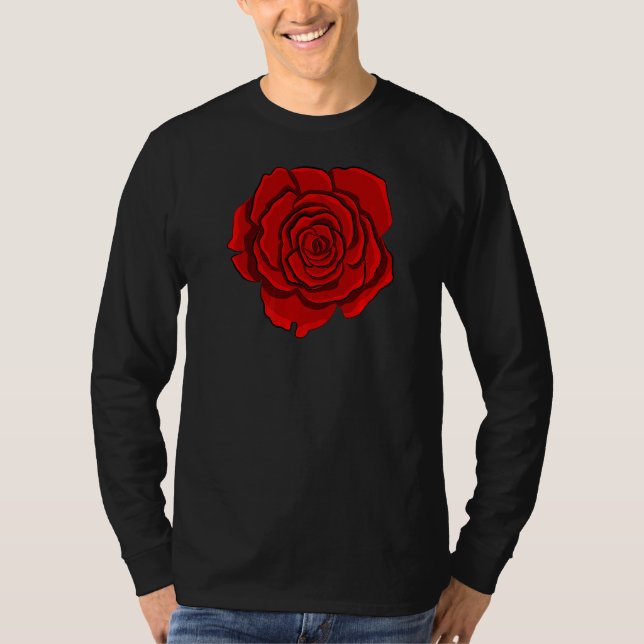 T-shirt Fleur de roses rouges mignonnes (Devant)