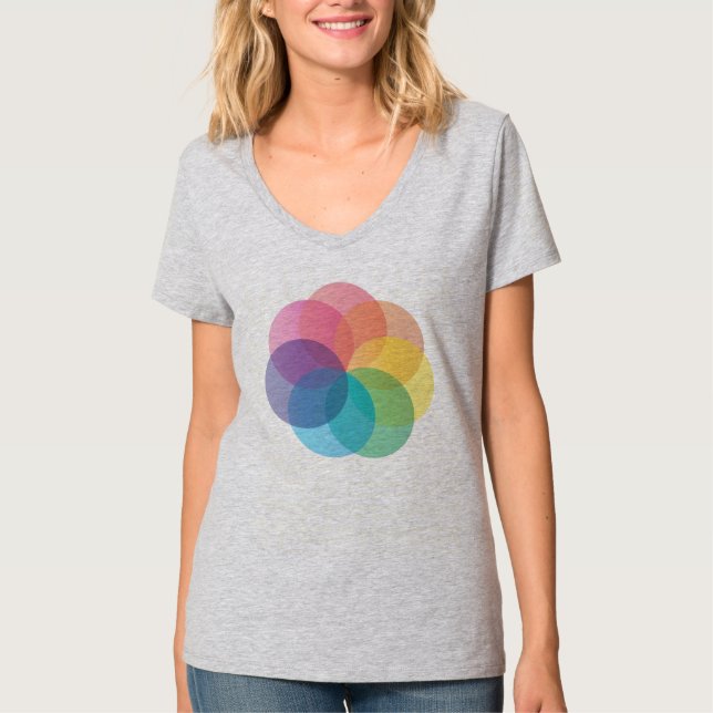 T-shirt Fleur de roue de couleur (Devant)