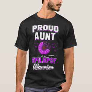 T-shirt Fleur de ruban pourpre Fier Tante Nephew Niece Epi