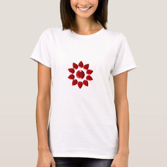 T-shirt Fleur de rubis (Devant)