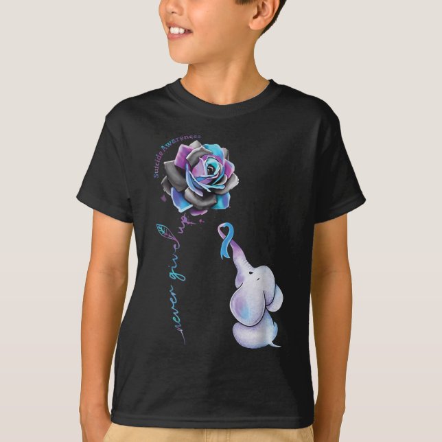 T-shirt Fleur de sensibilisation à la prévention du suicid (Devant)