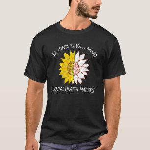 T-shirt Fleur de soleil de sensibilisation à la santé ment