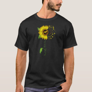 T-shirt Fleur de soleil féminine Meilleur chien maman Ever
