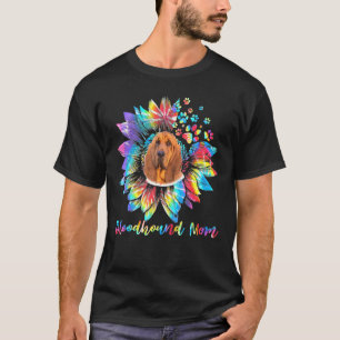 T-shirt Fleur de soleil Fils de sang Maman Tie Dye Chien
