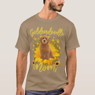 T-shirt Fleur de soleil Goldendoodle Maman Amoureux des ch