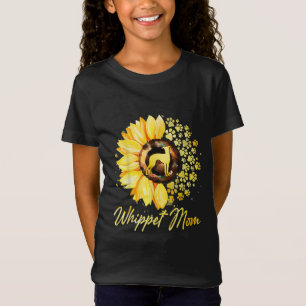 T-Shirt Fleur de soleil Whippet Maman Amoureux des chiens