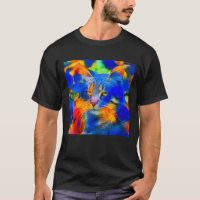Fleur de style neural artificiel félin sauvage