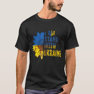 T-Shirt Fleur de Tournesol Je Suis Avec l'Ukraine