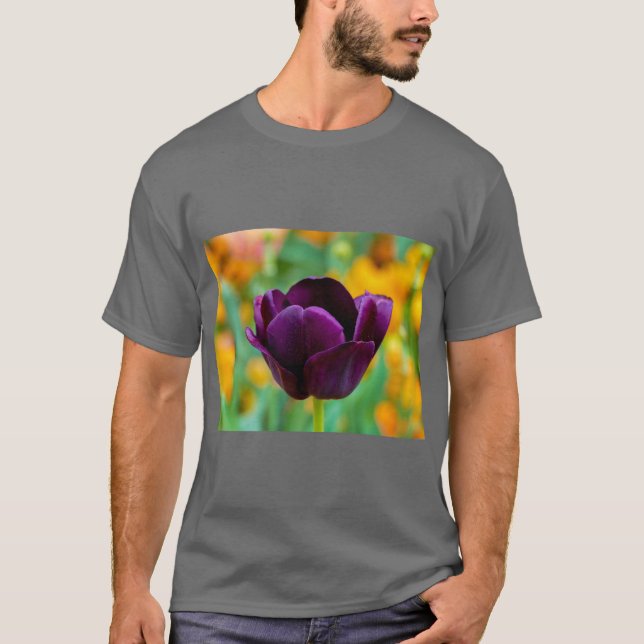 T-Shirt Fleur de Tulipe Élégant (Devant)