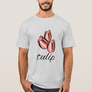 T-Shirt fleur de tulipe rose vintage cadeau floral
