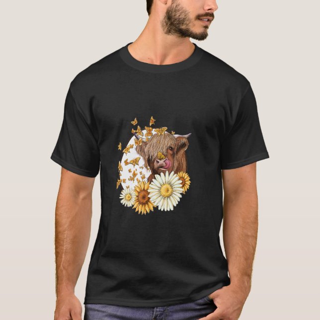 T-shirt Fleur De Vache Aujourd'Hui Fille De Vache Heifer E (Devant)