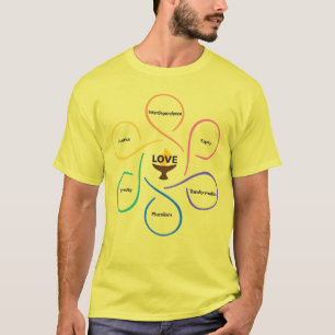 T-shirt Fleur de valeurs partagées unitaires UUA
