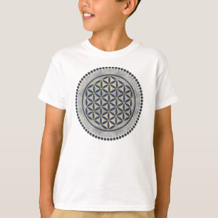 T-shirt Fleur de vie / Blume des Lebens - Button IX